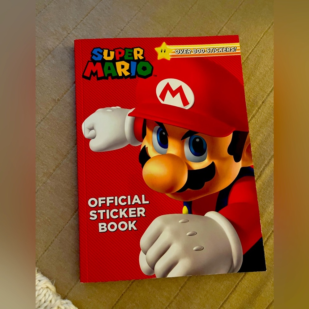 Mario sticker & activity book 📕 gift or stocking stuffer!